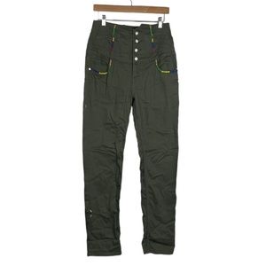 COOGI Ultra High Waist Corset Style Pants sz 11/12 Olive Green
